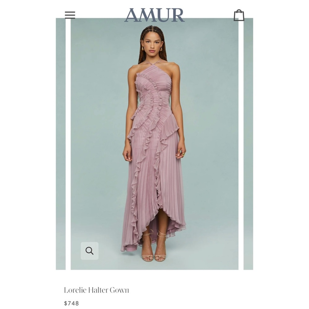 AMUR Lorelie Halter Gown - Picture 11 of 14